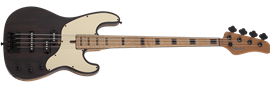 Schecter DIAMOND SERIES  Model-T  Exotic Ziricote Natural Satin  4-String Electric Bass Guitar 2023